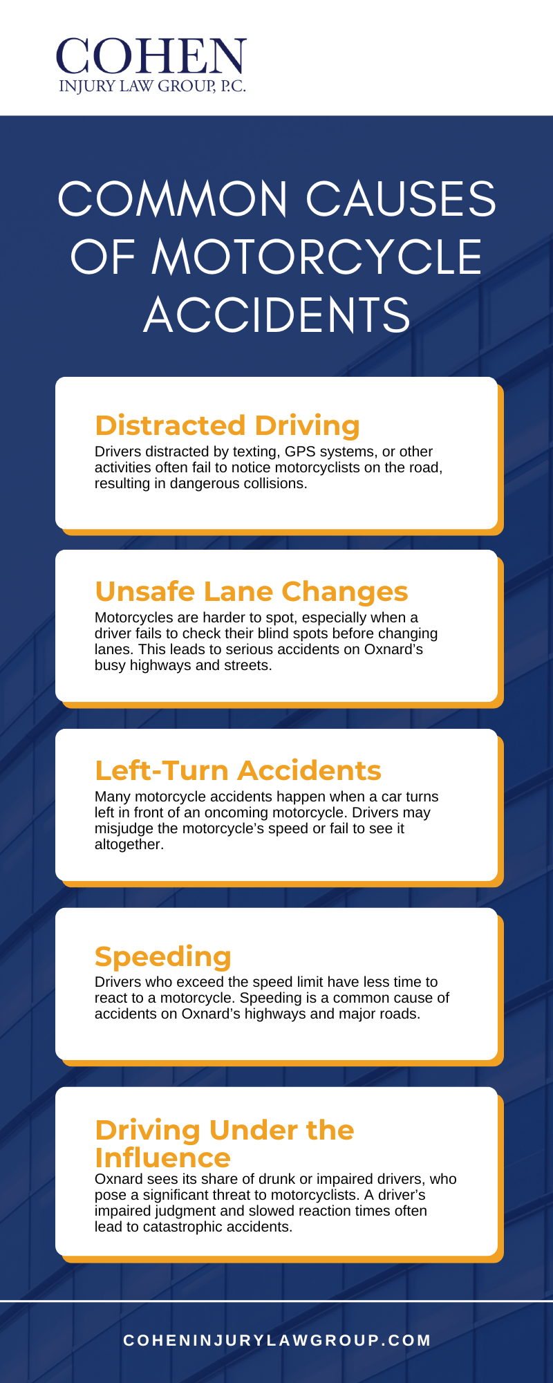 Common Causes of Motorcycle Accidents Infographic