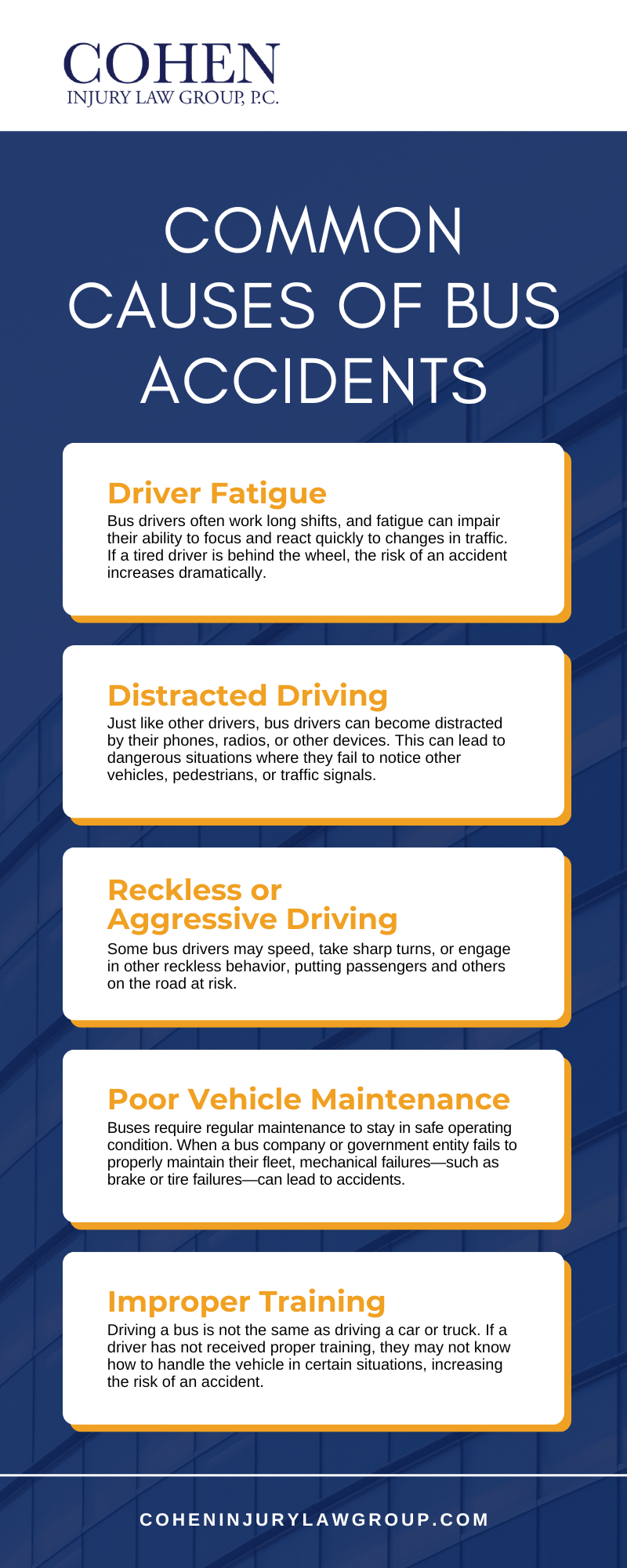 Common Causes of Bus Accidents Infographic